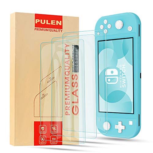 Product Cover [3-Pack] PULEN for Nintendo Switch Lite Screen Protector Tempered Glass (2019),HD Clear Anti-Scratch Bubble Free 9H Hardness Tempered Glass