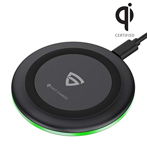 Product Cover RAEGR Arc 500 Qi-Certified 10W/7.5W Fast Wireless Charger with Fire-Proof ABS (Black) RG10048