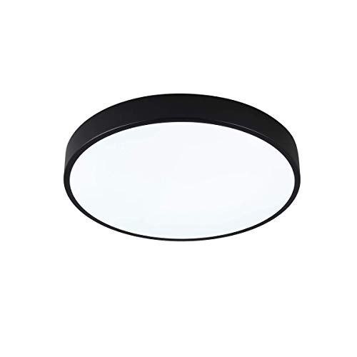 Product Cover LED Flush Mount Ceiling Light, 12W 9in Incandescent Bulbs Equivalent, Round Lighting Fixture for Closets, Kitchens, Stairwells, Basements, Bedrooms, Washrooms Cool White 6500K