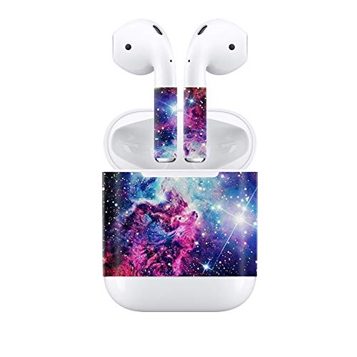 Product Cover Taifond Set of Stickers for Apple AirPods - Apple Earphones Sticker Adhesive Decal Skin - Dazzling Galaxy