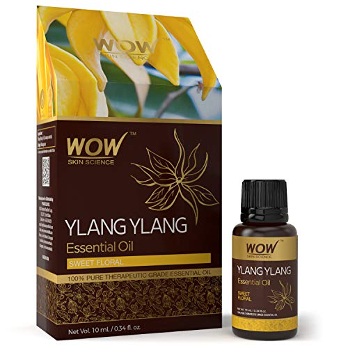 Product Cover WOW Ylang Ylang Essential Oil - Mood, Balance, Meditation, Zen Yoga - Natural Aromatherapy, Stress & Anxiety - Sweet Calm & Pleasant Scent - 100% Pure Therapeutic Grade Oil (Undiluted) - 10 mL