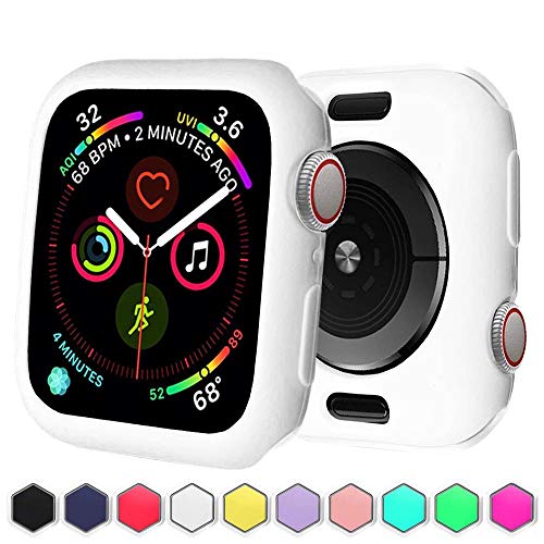 Product Cover BOTOMALL for IWatch Case 38mm 42mm 40mm 44mm Premium Soft Flexible TPU Thin Lightweight Protective Bumper Cover Screen Protector for Smartwatch Series 5 Series 4 3 2(White,40MM Series 4)