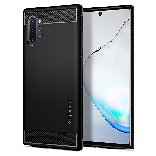 Product Cover Spigen Rugged Armor Designed for Samsung Galaxy Note 10 Plus Case/Galaxy Note 10 Plus 5G Case (2019) - Matte Black