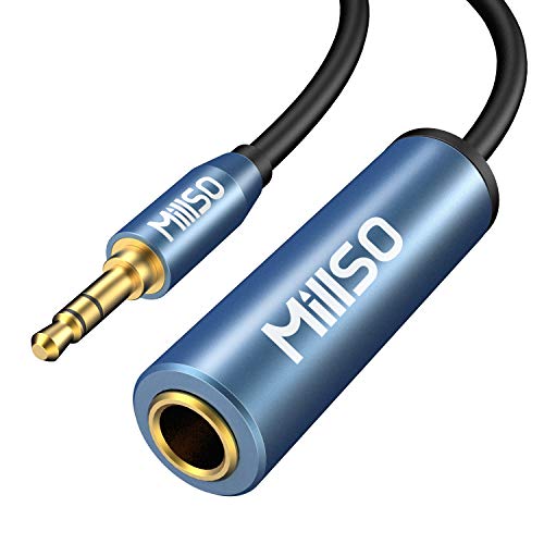 Product Cover MillSO 1/4 to 3.5mm Headphone Adapter, TRS 6.35mm Female to 3.5mm Male 1/8 to 1/4 Stereo Audio Adapter for Amplifiers, Guitar, Piano, Home Theater Devices, Phone, Laptop, Headphones - 12inch/30cm