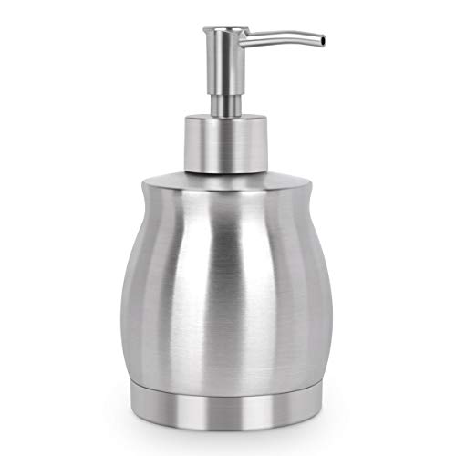 Product Cover LaLa Dolce Stainless Steel Countertop Soap Dispenser Prime 390ml Liquid Bottle for Kitchen & Bathroom Hand Dish Lotion