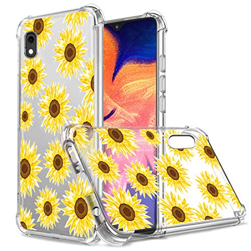 Product Cover for Samsung Galaxy A10e Case,Osophter Galaxy A10e Floral Cases for Girls Women Shock-Absorption Flexible TPU Rubber Soft Silicone for Galaxy A10e(Sun Flower)
