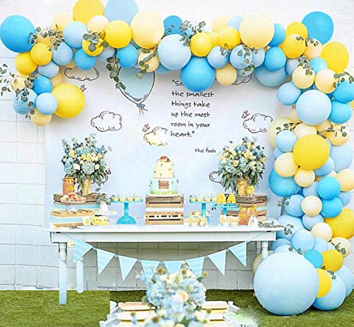 Product Cover Balloon Garland Arch Kit Blue Yellow Balloons Bouquet Kit Baby Shower Balloons Backdrop Background Weeding Bachelorette Birthday Party Decorations