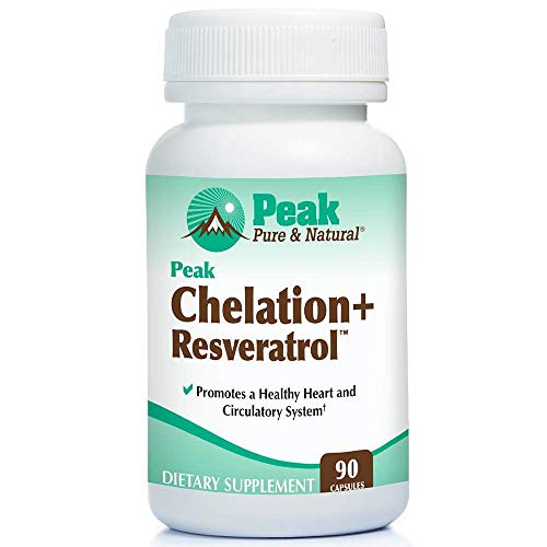 Product Cover Peak Pure & Natural Peak Chelation+ Resveratrol | Calcium Disodium EDTA | Resveratrol | Malic Acid | 90 Capsules