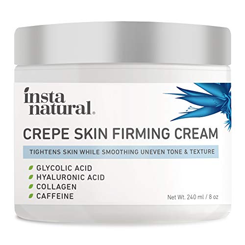 Product Cover Crepe Firming Cream for Neck, Face, Chest, Legs & Arms - Tightening & Lifting, Anti-Aging, Anti-Wrinkle, Collagen Skin Repair Treatment - Made With Hyaluronic Acid, Alpha Hydroxy & Caffeine - 8 oz