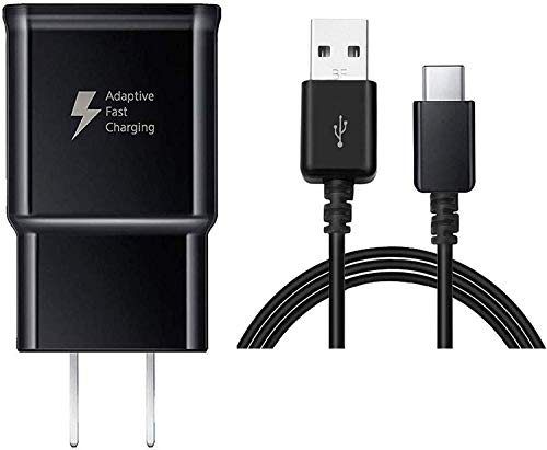 Product Cover TT&C Adaptive Fast Wall Charger kit with USB Type-C Cable Compatible with Samsung Galaxy S8/S8 Plus/ S9/ S9+/ S10/ S10 Plus/Note 8/ Note 9 (Black)