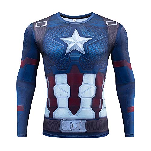 Product Cover RONGANDHE Men's Super-Hero Compression Sports Fitness America Teamleader T-Shirt Quick-Drying