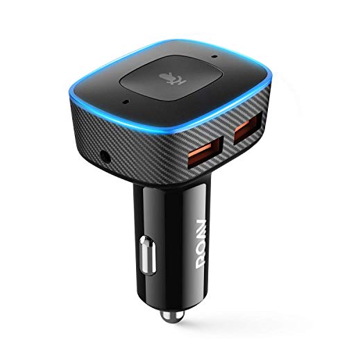 Product Cover Roav Viva Pro, by Anker, Alexa-Enabled 2-Port USB Car Charger for Navigation, Voice Initiated Calling, and Music Streaming. for Cars with Bluetooth/CarPlay/Android Auto/Aux-in/FM Reception (Renewed)