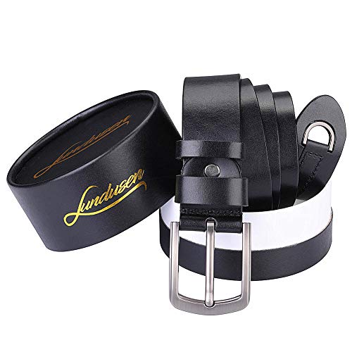 Product Cover Belts for Men, Mens Belt with 100% Full Grain Leather and Single Prong Buckle. Men's birthday gift(waisline:36