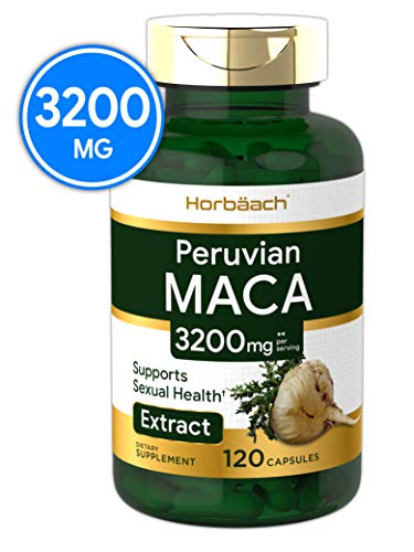 Product Cover Maca Root Capsules 3200 mg | 120 Pills | Peruvian Maca Extract for Men and Women | Non-GMO, Gluten Free | by Horbaach