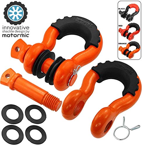 Product Cover motormic Unique D Ring Shackles 2-Pack Orange - 3/4