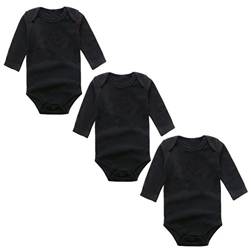 Product Cover 100% Cotton Newborn Baby Bodysuits for Infant Girls Boys, Preemie-24 Months
