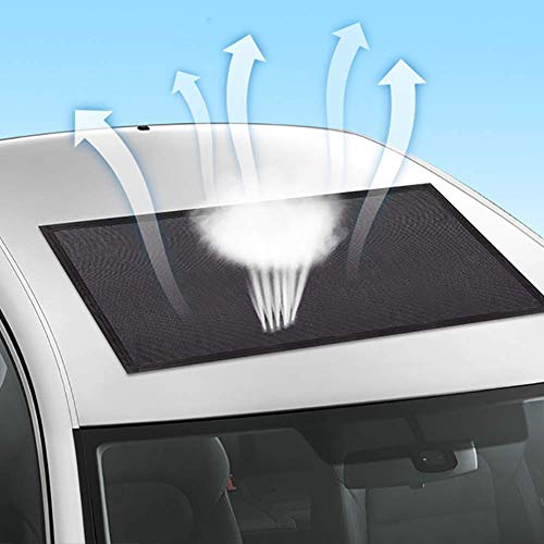 Product Cover ACUMSTE Car Sunroof Sun Shade Net,Car roof Mesh 10 Seconds Quick Install, UV Sun Protection Cover When Parking on Trips- Blackby Kids Breastfeeding When Parking on Trips- Black