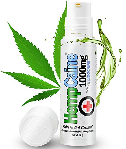 Product Cover HempCaine Hemp Pain Relief Cream with 4% Lidocaine - 1000mg Topical Pain Cream for Back, Tendinitis, Muscle, Nerve, Foot, Joint, Knee, Pain Relief Cream & Arthritis