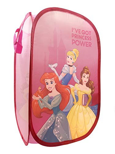 Product Cover Jay Franco Disney Princess Power Pop Up Hamper - Features Ariel, Belle, Cinderella - Mesh Laundry Basket/Bag with Durable Handles, 22