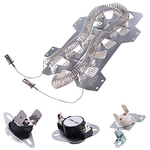 Product Cover Dryer Heating Element（DC47-00019A）for Samsung, Thermal Fuse（ DC96-00887A and DC47-00016A）, Thermostat （DC47-00018A ）Dryer Repair Kit Replacement， Figure 6 is the compatible model.