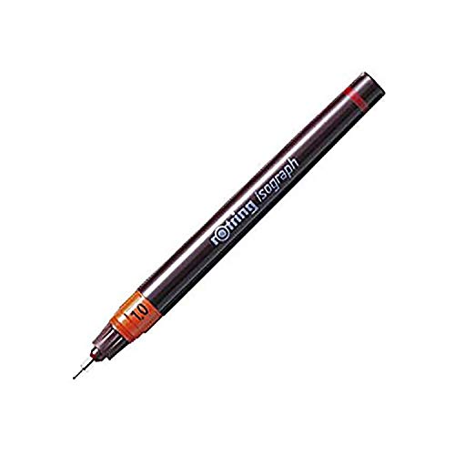 Product Cover Rotring 1.0mm Isograph Technical Drawing Ink Pen, Chrome Plated Tip, Ink Reservoir (Ink Not Included) Colour Coded Barrel, Labelled ScrewOn Cap, Metal Clip, Plastic Body Tip Type Needle Point 1903496