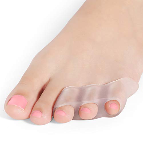 Product Cover Toe Spacers, Pinkie Toe Separators Straightener with 3 Loops for Curled Toes Overlapping Toes Foot Pain Bunion Corrector and Bunion Relief for Men Women, 6 Pieces/3 Pairs