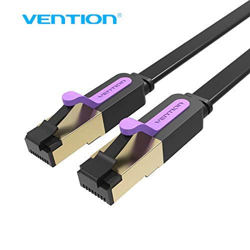 Product Cover VENTION cat 7 ethernet Cable rj45 LAN Cable Flat Network Patch Wire for Modem Television etc (1.5 Meter)