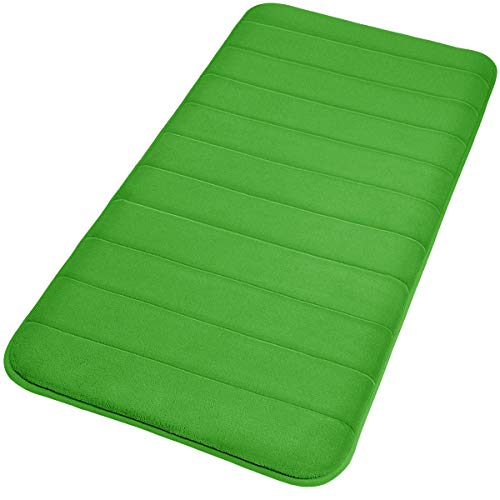 Product Cover Yimobra Memory Foam Bath Mat Large Size 44.1 x 24 Inches, Comfortable, Soft, Super Water Absorption, Machine Wash, Non-Slip, Thick, Easier to Dry for Bathroom Floor Rug, Moss