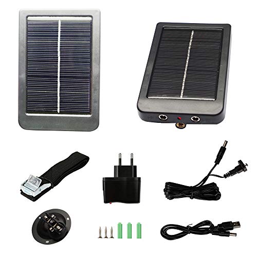 Product Cover Trail Camera Solar Panel Kit - Waterproof Solar Charger with a 1500 mAH Rechargeable Lithium Battery - Outdoor Power System for Game, Hunting or Trail Cameras by CreativeXP - Save Money & Time