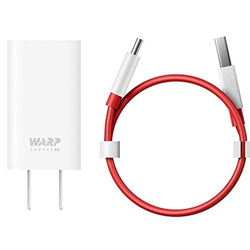 Product Cover Official OnePlus 7 Pro Warp Charger and Cable, 30W Warp Charger with Quick Rapid Charge Power Charger AC Wall Adapter and Dash Type C USB Data Cable for One Plus 3 /3T/5 / 5T / 6 / 6T/ 7 Pro