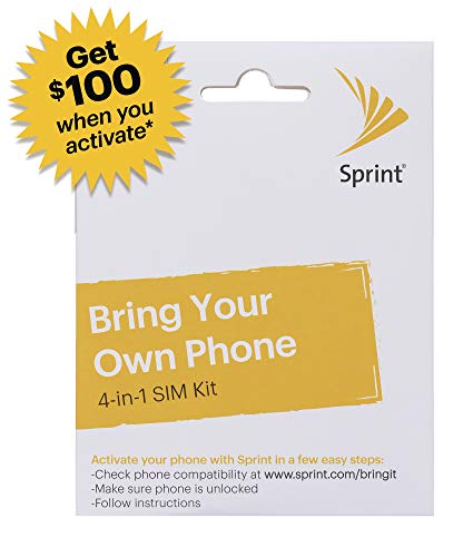 Product Cover Sprint Sim Kit - Your Phone. Our Plan. Unlimited Talk/Text/Data Plans Starting $35/mo. - Bonus: Activate Now, Get $100