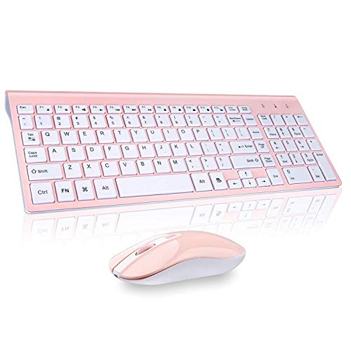 Product Cover Wireless Keyboard Mouse Combo, Cimetech Compact Full Size Wireless Keyboard and Mouse Set 2.4G Ultra-Thin Sleek Design for Windows, Computer, Desktop, PC, Notebook, Laptop