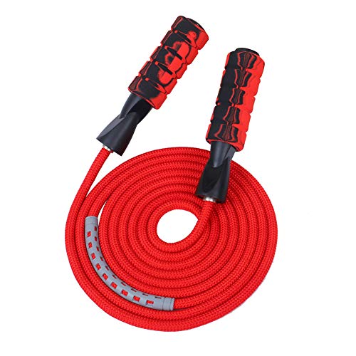 Product Cover APICCRED Professional Double Ball Bearing Jump Rope Weighted Cotton Rope Adjustable Length,for Cardio, Endurance Training, Fitness Workouts, Jumping Exercise