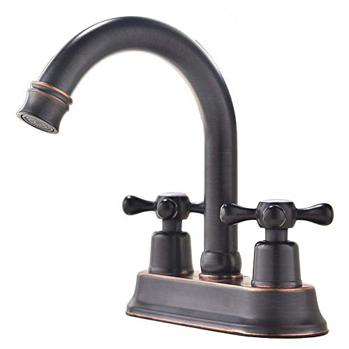 Product Cover Ufaucet Modern Oil Rubbed Bronze 2 Handle Centerset Stainless Steel bathroom faucet,Oil Rubbed Bronze Bathroom Sink Faucet