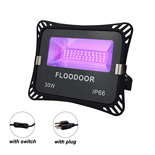 Product Cover UV LED Black Light, FLOODOOR 30W Ultraviolet Flood Lights IP66-Waterproof Prefect for Backlight Party, Fluorescent Poster, Fishing Body Paint,Stage Lighting,Disco Lights