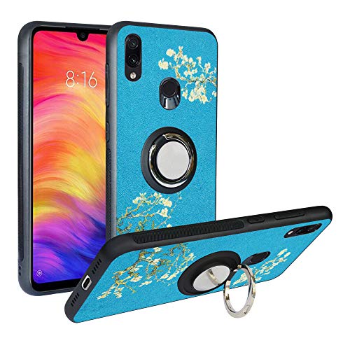 Product Cover Alapmk Compatible with Xiaomi Redmi Note 7 Case, Pattern Design [with 360 ° Kickstand] Protection Cover Fit with [Magnetic Car Mount] for Xiaomi Redmi Note 7 /Redmi Note 7 Pro/Note 7s,Flower