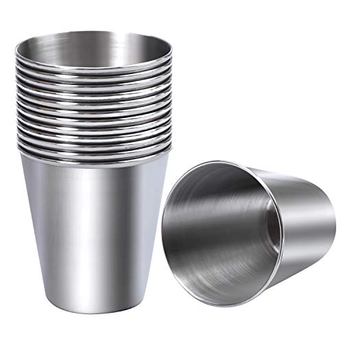 Product Cover Ruisita 12 Pieces Stainless Steel Shot Cups Stainless Steel Shot Glass Drinking Tumbler (2.3 Ounce/70 ml)