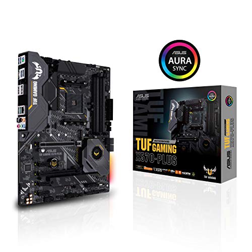 Product Cover Asus TUF Gaming X570-PLUS AMD AM4 X570 ATX Gaming Motherboard with PCIe 4.0, Dual M.2, 14 Dr. MOS Power Stages, HDMI, DP, SATA 6Gb/s, USB 3.2 Gen 2 and Aura Sync RGB Lighting