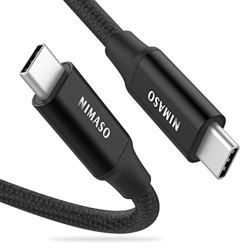 Product Cover USB C to USB C Fast Charging Cable 3.1 Gen 2 NIMASO 3.3ft 5A PD 10Gbps 4K@60Hz USB-C to USB-C Nylon Braided Cord for Google Pixel 3a/3/2 XL,Galaxy Note 10 A80, MacBook, ChromeBook, iPad Pro 2018