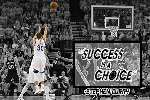 Product Cover Stephen Curry Poster Quote Cool Golden State Warriors Steph Curry Quotes Posters Basketball Sports Décor Coaching Wall Art Growth Mindset Teacher Educational Teaching Learning Mindsets Quotes P060