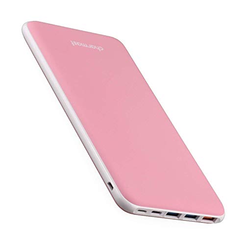 Product Cover Charmast Slimmest 20000 PD Quick Charge Portable Charger, Compact 26800mah USB C Power Delivery & QC 3.0 Power Bank, Slimline External Battery Pack Compatible with iPhone, Samsung, Google Pixel-Pink