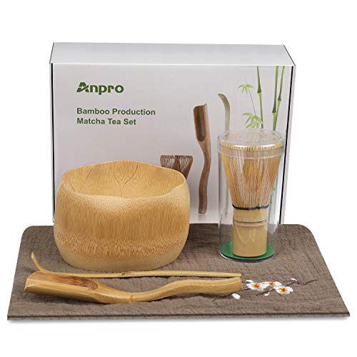 Product Cover Anpro Bamboo Matcha Tea Whisk Set, Bamboo Whisk Holder Handmade Matcha Ceremony Starter Kit For Traditional Japanese Tea Ceremony