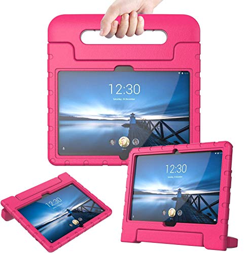 Product Cover TIRIN Case for Lenovo TAB P10 2019, Light Weight Shock Proof Convertible Handle Stand Protective Kids Firendly Case for Lenovo TAB P10 10.1 Inch 2019 Released Tablet (TB-X705F), Rose
