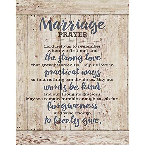 Product Cover Marriage Prayer Wood Plaque Inspiring Quote 11.75