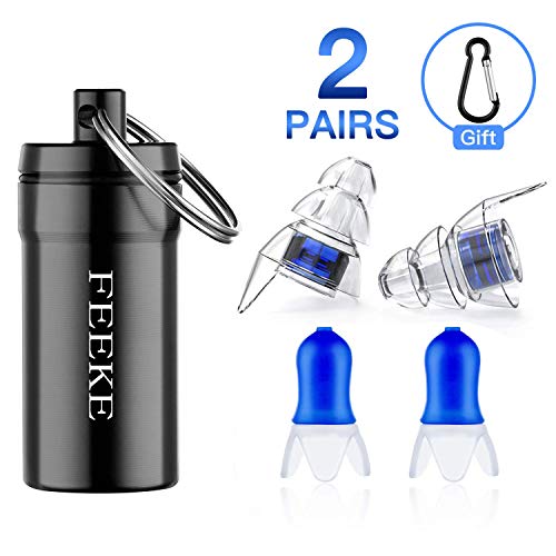 Product Cover Ear Plugs, High Fidelity Earplugs for Concerts, Musicians and Airplane, More Reusable Ear Plugs, Ear Plugs( 2 Pairs)