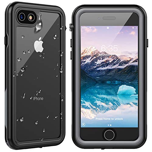 Product Cover SPIDERCASE iPhone 7/iPhone 8 Waterproof Case, Built-in Protector Full Body Rugged Case, IP68 Waterproof Shockproof Dirtproof Snowproof, Designed for Underwater Activities, for iPhone 7/8, 4.7 Inch