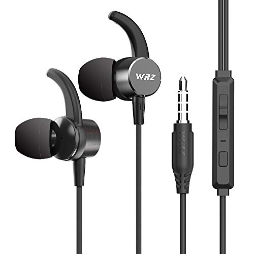 Product Cover WRZ M7 Earbuds in Ear Headphones Wired Earphones Noise Isolating Bass Stereo Sweatproof Headsets with Microphone Volume Button Control for iOS Android Cellphone Laptop Tablet PC Computer- Black