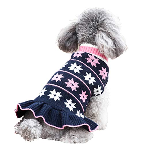 Product Cover kyeese Dog Sweaters for Small Dogs Turtleneck Dog Sweater Dress Knit Pullover Warm