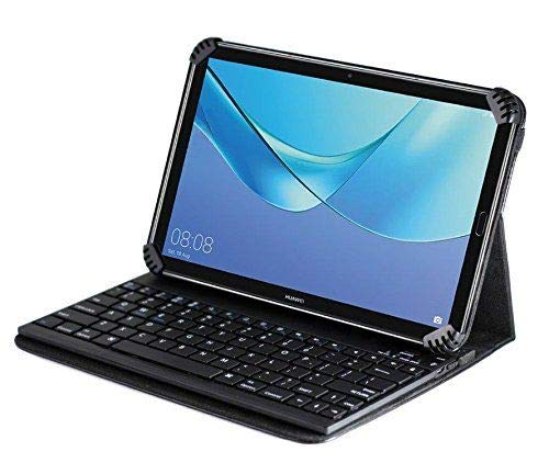Product Cover Navitech Folding Leather Folio Case Cover & Stand with Removable Wireless Keyboard for The 10