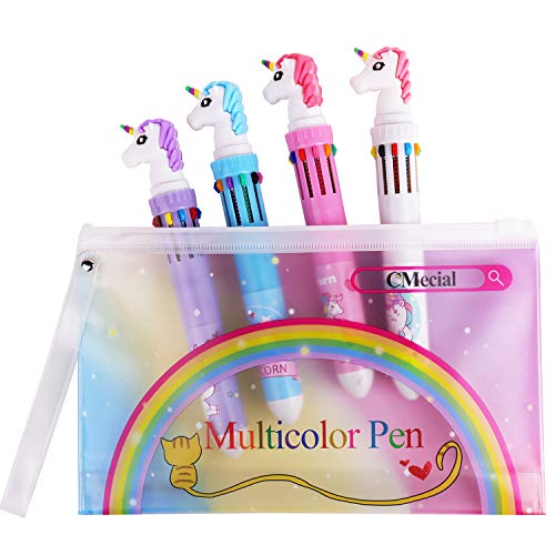 Product Cover CMecial Unicorn Pen, 10 Multicolor Pen In One, Unicorn Pens for Kids, Cute Pens For Women Kawaii Kids Pens Fun, Cute Unicorn Pens for Girls, Multicolor Pen Unicorn, Multicolored Pens In One